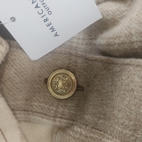 NEW! AE Oversized Plaid Shacket – Retro Chic Vibes with Gold Buttons Xlarge - Picture 3 of 10